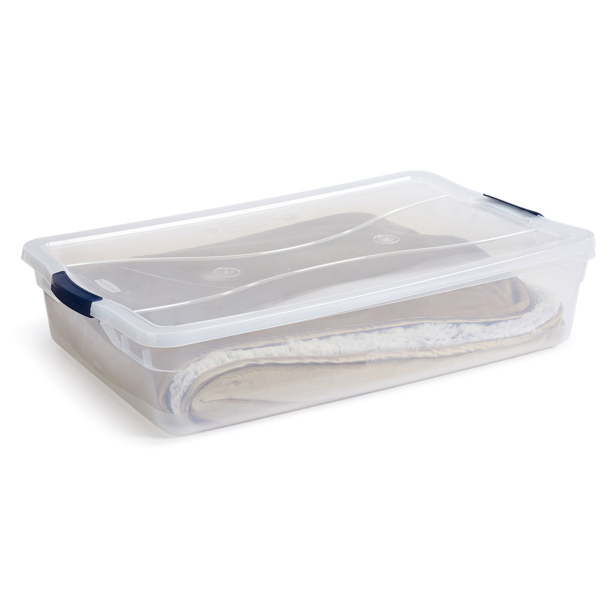 Rubbermaid Cleverstore Clear 41 Qt Plastic Storage Bins with Lids, 4-Pack
